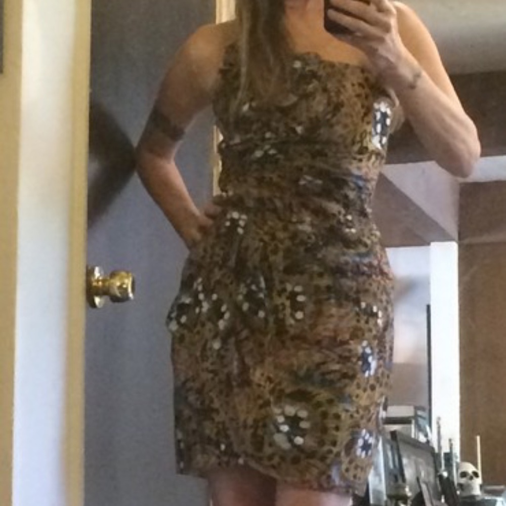 Catharine Malandrino strapless cocktail dress